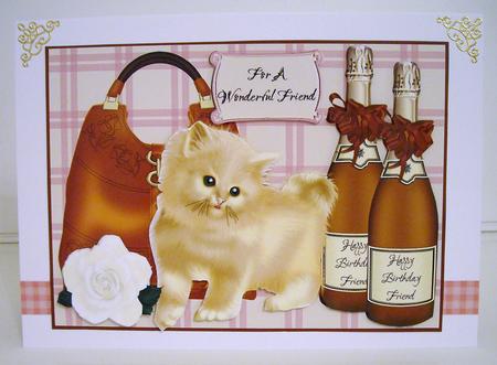 Friend - Kitten and Wine by Pam Stubley
