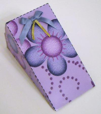 Violet Blooms Cake Slice Gift Box by Pam Stubley