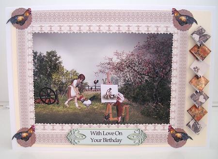 Little Country Painter Topper Card by Pam Stubley