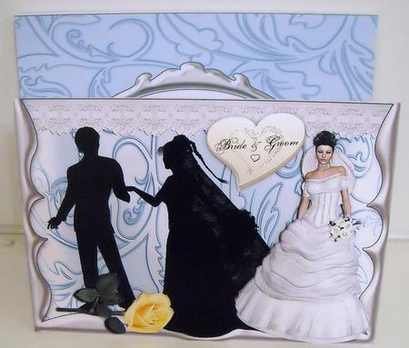 Wedding Bride & Silhouette Fancy Decoupage Card Kit 2 by Pam Stubley