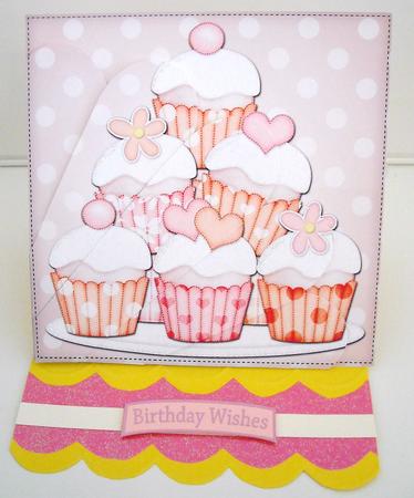 Cupcakes Felties Fan Pyramage Topper by Pam Stubley
