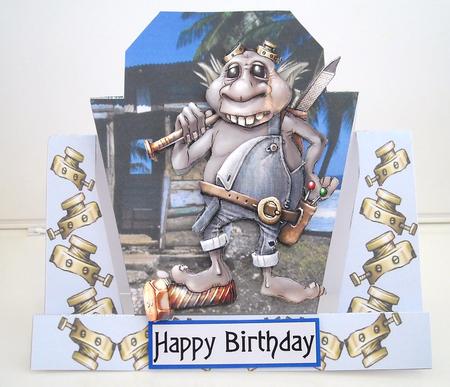 DIY Gremlin Stagger Card by Pam Stubley