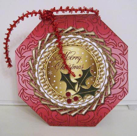 Fancy Octagon Shaped Christmas Card 3 by Pam Stubley
