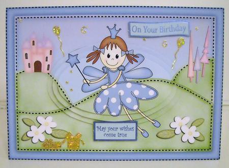 A5 Fairy Twinkletoes Oval Pyramage Topper by Pam Stubley
