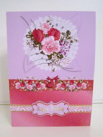 Carnations Card Front by Pam Stubley