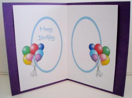 Insert - Birthday Balloons (blue) by Pam Stubley