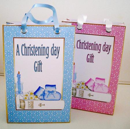 Christening Boy Gift Bag by Pam Stubley