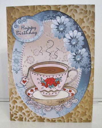 Tea Addict - Time to Relax - Happy Birthday by Pam Stubley