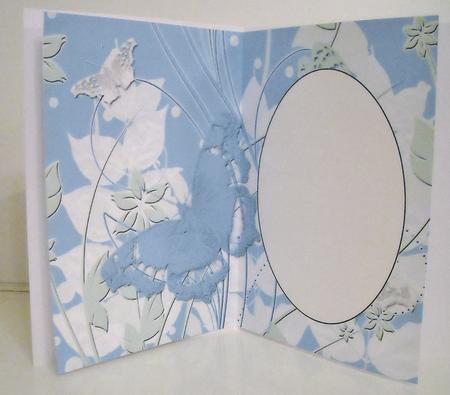 Pale Blue Floral Butterfly Insert 2 by Pam Stubley