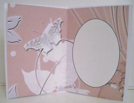 Pink Floral Butterfly Insert 2 by Pam Stubley