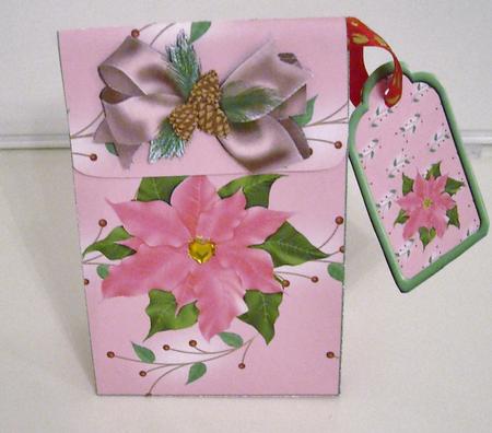 Christmas Poinsettia Goodie Bag by Pam Stubley