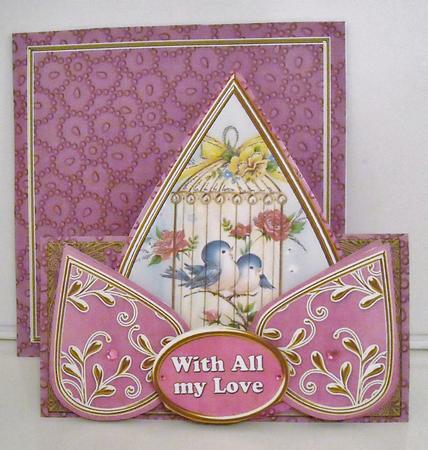 Pretty Lovebirds Cerise All My Love Teardrop Trio Kit by Pam Stubley