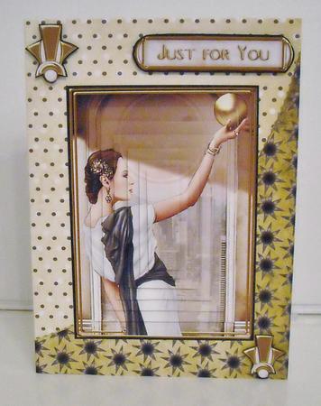 Art Deco Lady Pandore White Pyramid by Pam Stubley