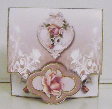Pink Petals Fold Over Gate Fold Card Kit by Pam Stubley
