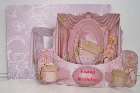 Pink & Peachy Ballerina Push and Pull Card Kit by Pam Stubley