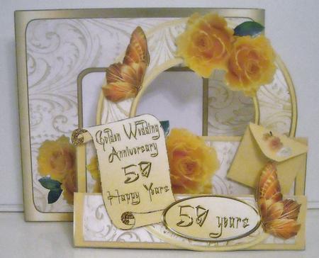 Circle Stepper Kit - Golden Wedding Anniversary by Pam Stubley