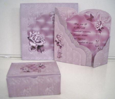 Pink Ornate Card Kit by Pam Stubley