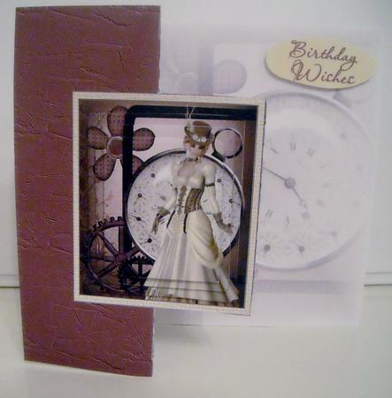 Steampunk Fold Back Card by Pam Stubley