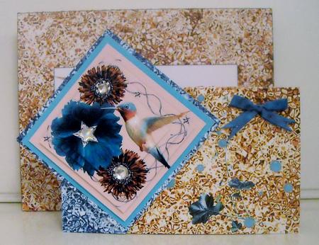 Large Twist Turn Card - Humming Bird by Pam Stubley