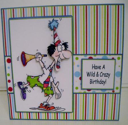 Crazy Birthday Step by Step Card by Pam Stubley