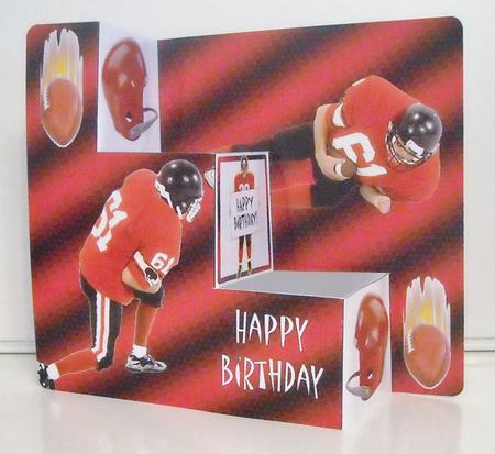 American Football Tri Fold Steps by Pam Stubley