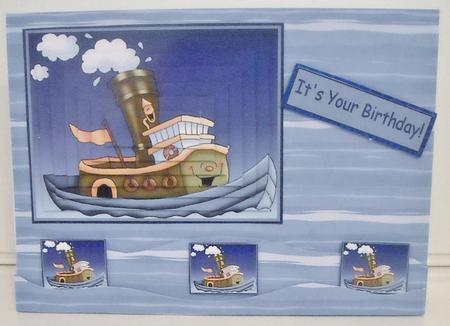 Happy Tugboat 1 by Pam Stubley