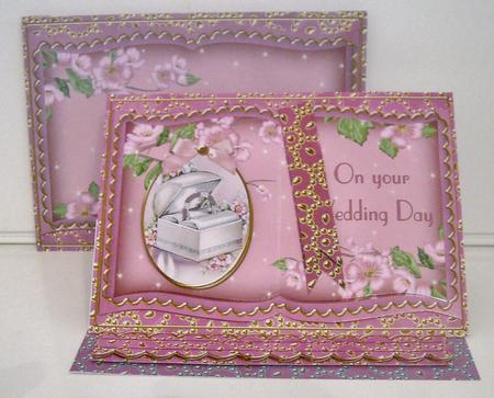 Cerise Ring Box Wedding Day Easel Book Kit by Pam Stubley
