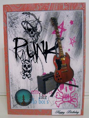 Guitar Birthday Card by Pam Stubley