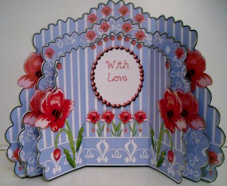 Triple Layer Gatefold - Poppies by Pam Stubley