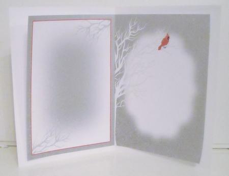 Cardinal Christmas Card Insert by Pam Stubley