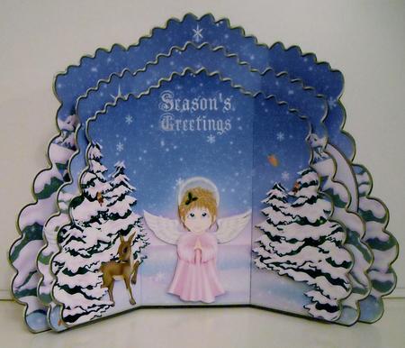 Triple Layer Gatefold - Angel in Pink by Pam Stubley