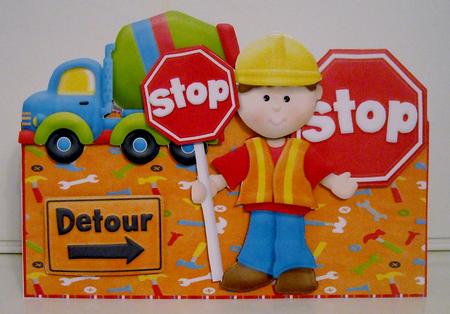 Men at Work on the Roadside by Pam Stubley