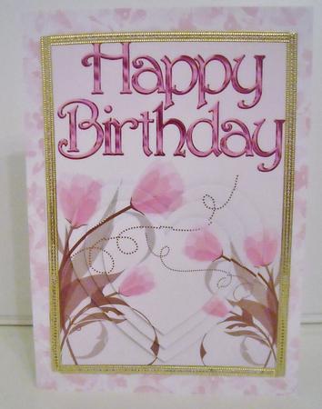 Tissue Tulips Happy Birthday by Pam Stubley