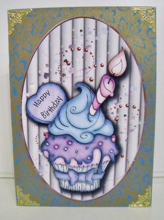 Birthday Cup Cake Topper 3 by Pam Stubley