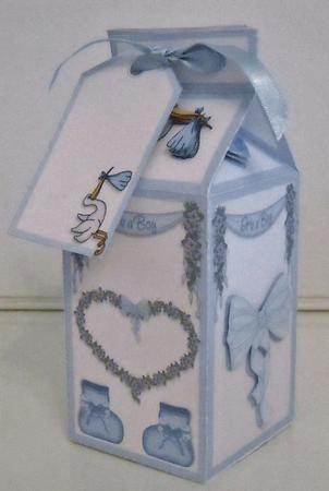 It's a Boy Milk Box Gift Box by Pam Stubley