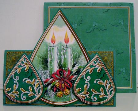 Candle Duo Green from All of Us Teardrop Trio Kit by Pam Stubley