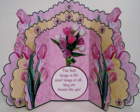 Triple Layer Gatefold - Tulips for a Friend by Pam Stubley