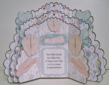 Triple Layer Gatefold - New Little Baby by Pam Stubley