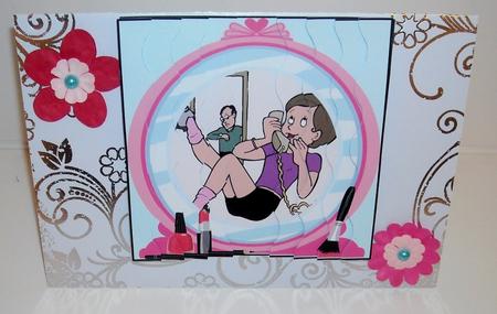 Wavy Side Stacker - Teenager on Phone by Pam Stubley