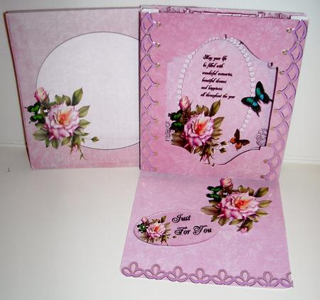 Pink Rose Shadow Box Kit by Pam Stubley