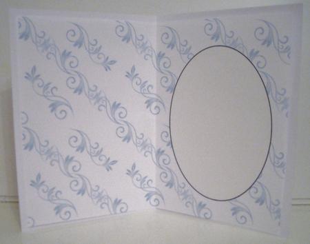 Blue Scroll Insert by Pam Stubley