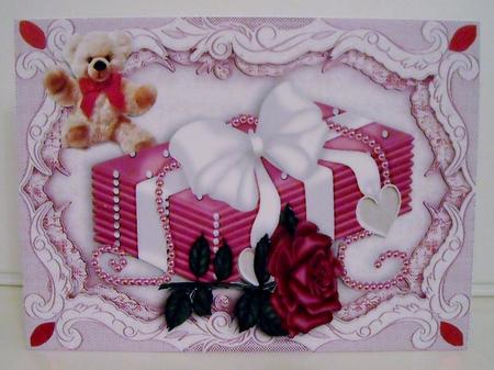 Love Letters, Rose, and Teddy Bear by Pam Stubley