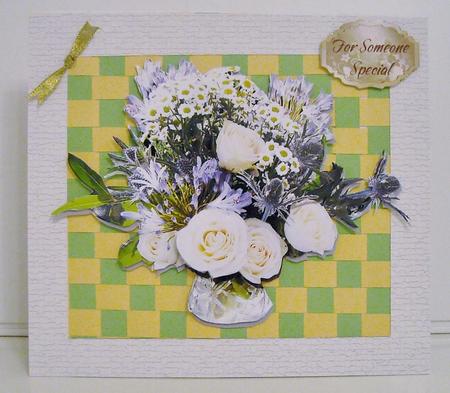 Roses Agapanthas & Daisies by Pam Stubley