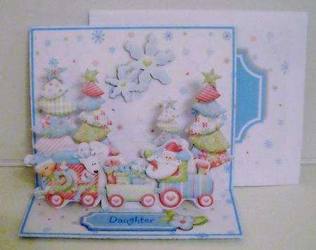 Easel Pop-up 3D Card Kit - Christmas Train by Pam Stubley