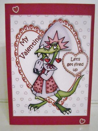 Doris the Dragon Valentine by Pam Stubley