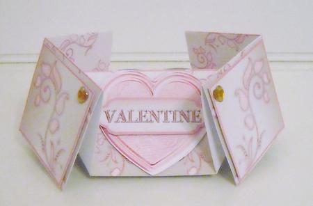 Hearts 'n Swirls Double Diamond Fold Card by Pam Stubley