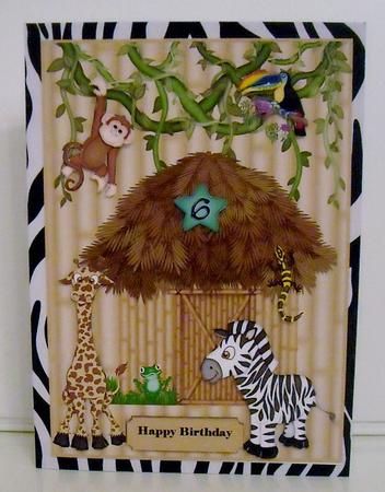 Jungle Hut with Giraffe and Zebra Featured Gallery Photo