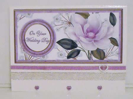 Lilac Magnolia Wedding Day Dl Decoupage Topper by Pam Stubley