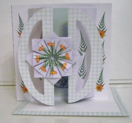 D-front Gate Fold Carnations by Pam Stubley