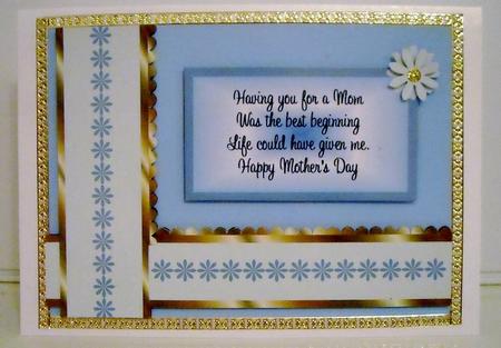 Layered Card with Verse - Mother's Day - Mom by Pam Stubley
